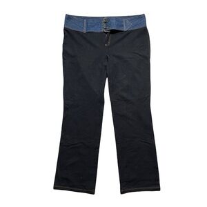 DKNY Active Black & Denim Bootcut Pants XL